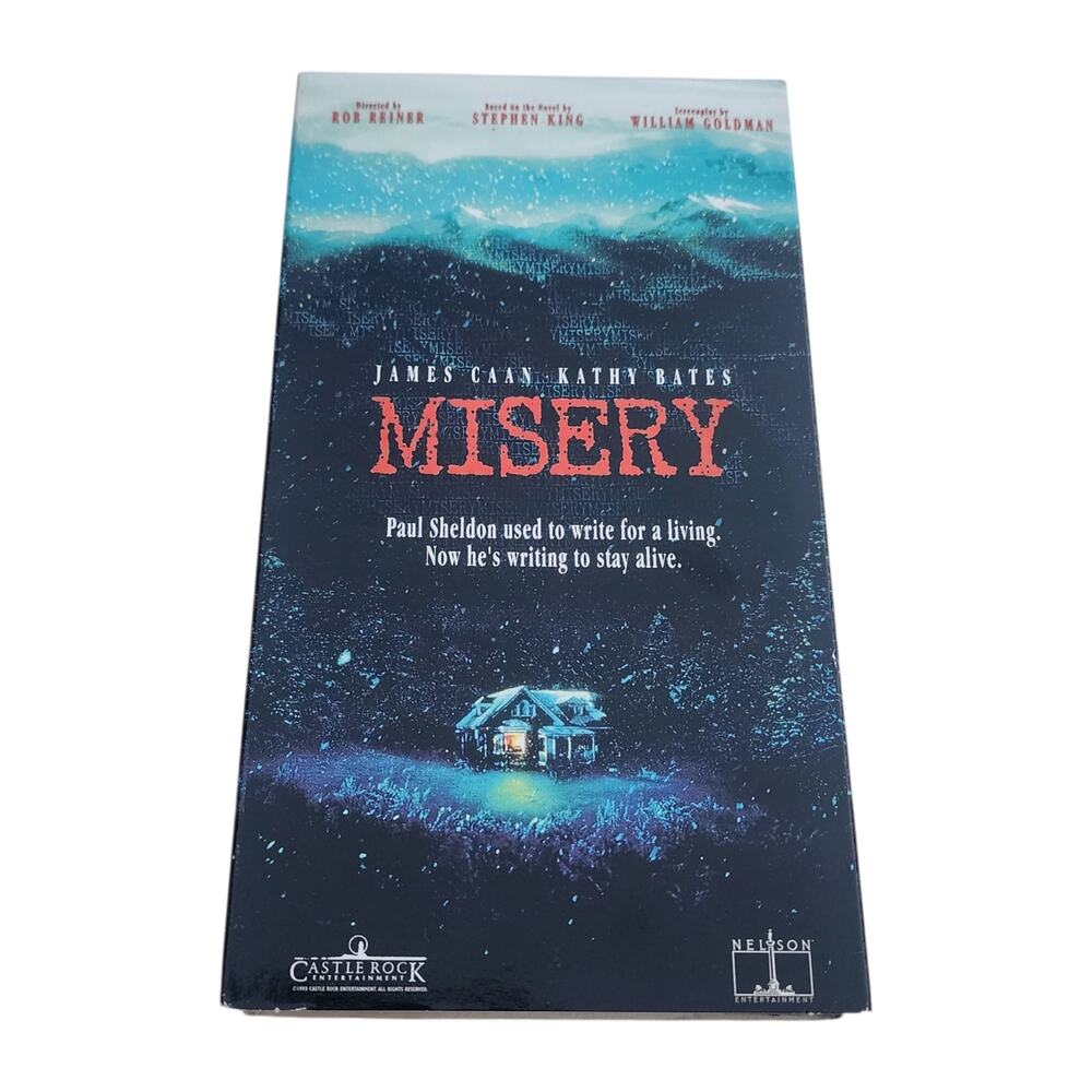 Misery VHS Tape 1991 Stephen King Kathy Bates James Caan Horror Thriller